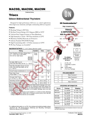 MAC9DG datasheet  